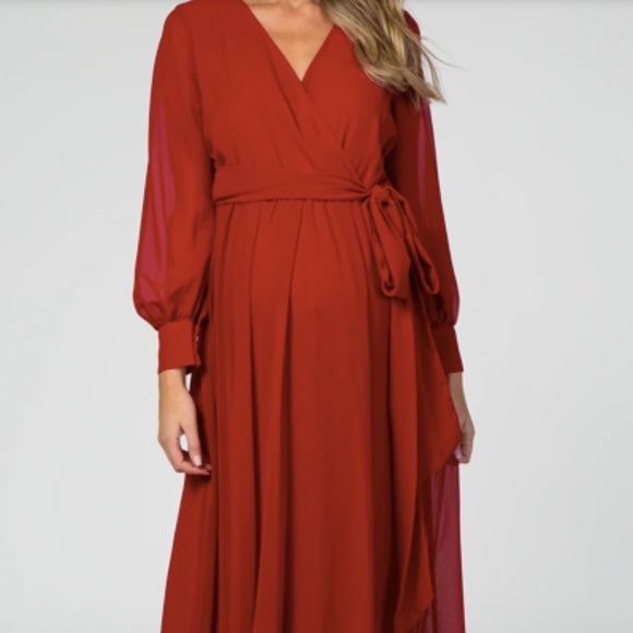 Maternity Maxi Dress Long Sleeve from Pinkblush - Picture 7 of 7